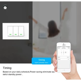(รับประกัน 1 ปี) สวิตช์ไฟ wifi ใช้สายนิวตรอน (N) และ 2 in 1 แบบปุ่มกด Tuya Smart Switch รุ่น TB สวิตช์อัจฉริยะ