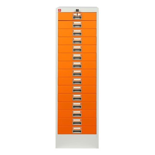 File cabinet CABINET 15 DRAWERS LUCKY WORLD CDX-15 OR ORANGE Office furniture Home &amp; Furniture ตู้เอกสาร ตู้ลิ้นชักเหล็ก