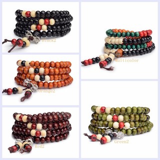 108 Sandalwood Buddhist Buddha Meditation 6mm Prayer Bead Mala Bracelet Necklace