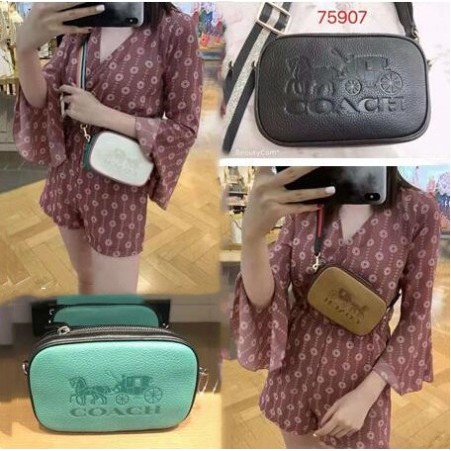 พร้อมที่จะจัดส่ง ใหม่ COACH 75907 กระเป๋ากล้องแฟชั่นสบาย ๆ ของผู้หญิง, กระเป๋าสะพาย Crossbody