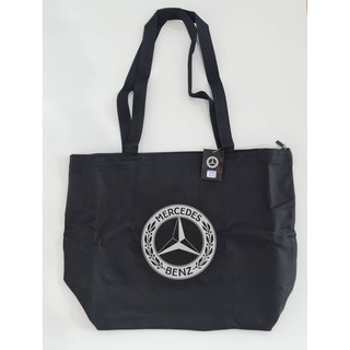 กระเป๋า Shopping Mercedes-Benz สีดำ โลโก้ปัก กระเป๋าชอปปิ้งสีดำ Shopping Bag