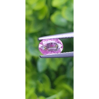 พลอย ชมพู พิ้ง แซฟไฟร์ Pink Sapphire ดิบ Unheated 1.05 กะรัต (Cts.) พร้อมใบเซอร์