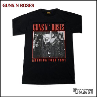 เสื้อวง GUNS N ROSES ยืดคอกลมแขนสั้น 1 ตัว