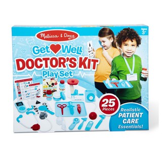 Melissa &amp; Doug - Get Well Doctors Kit Play Set ชุดอุปกรณ์คุณหมอ เล่นสวมบทบาท