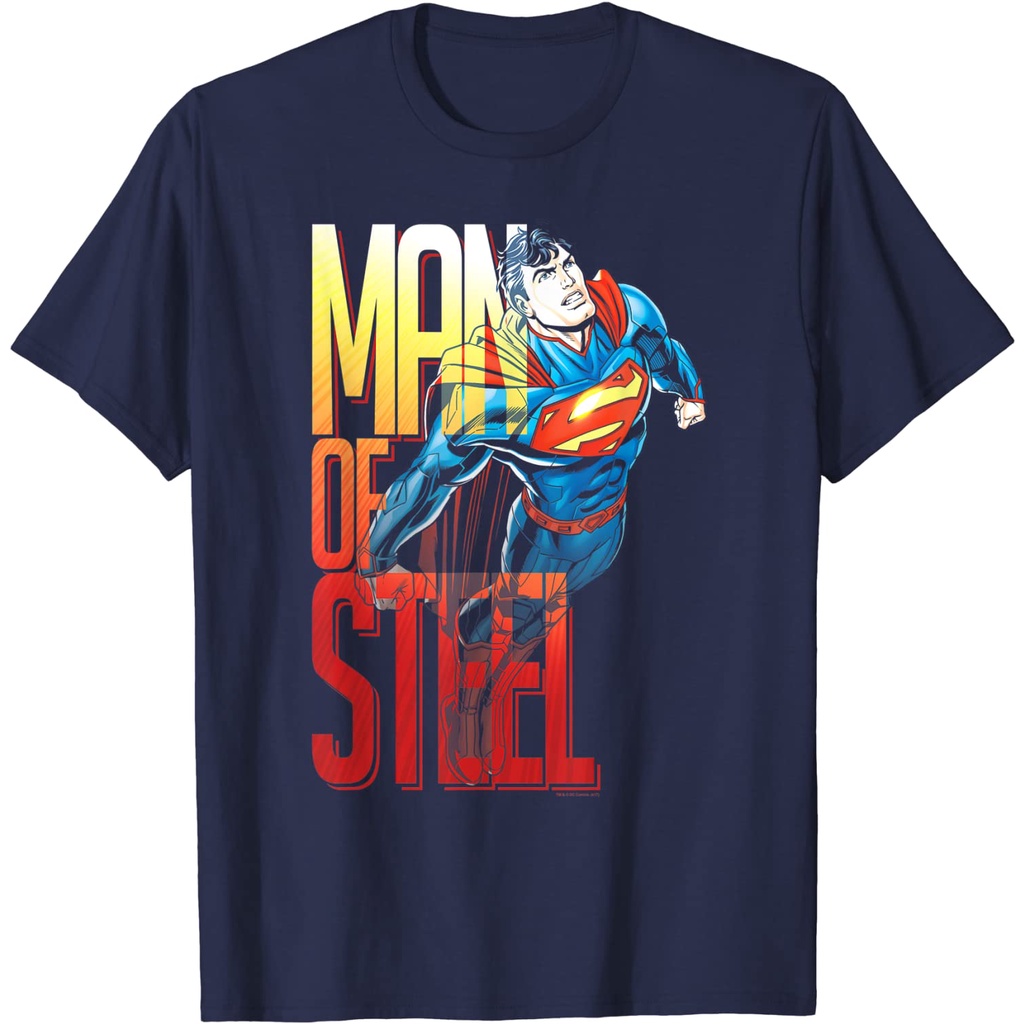 เสื้อยืด Superman Man Of Steel Flight – Vintage 90s Retro เสื้อสําหรับผู้ชายและผู้หญิงผ้าฝ้าย Unisex