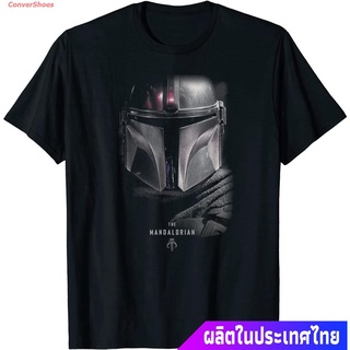 เสื้อยืดผู้ชายและผู้หญิง Star Wars The Mandalorian Dark Portrait Family Suit T-Shirt Popular T-shirts