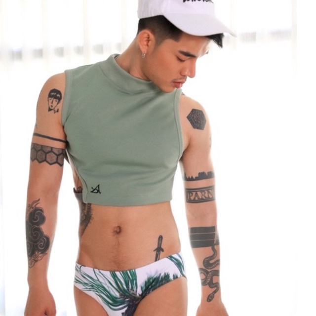 T118 เสื้อครอปดีไซส์สุดเท่สำหรับผู้ชาย Awesome Sport — صورة 2