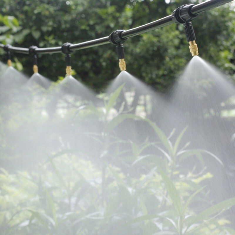 หัวพ่นหมอก ทองเหลือง แบบต่อตรง แบบไมโคร 4/7 มม. พร้อมข้อต่อตรง - รูปที่ 2