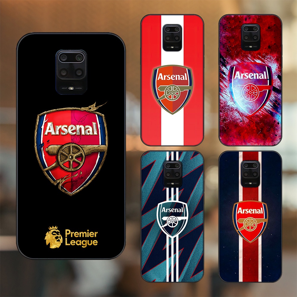 เคส Xiaomi Redmi Note 9s, Note 9 Pro พร ้ อมขอบสีดําพิมพ ์ ด ้ วยภาพ Arsenal FC