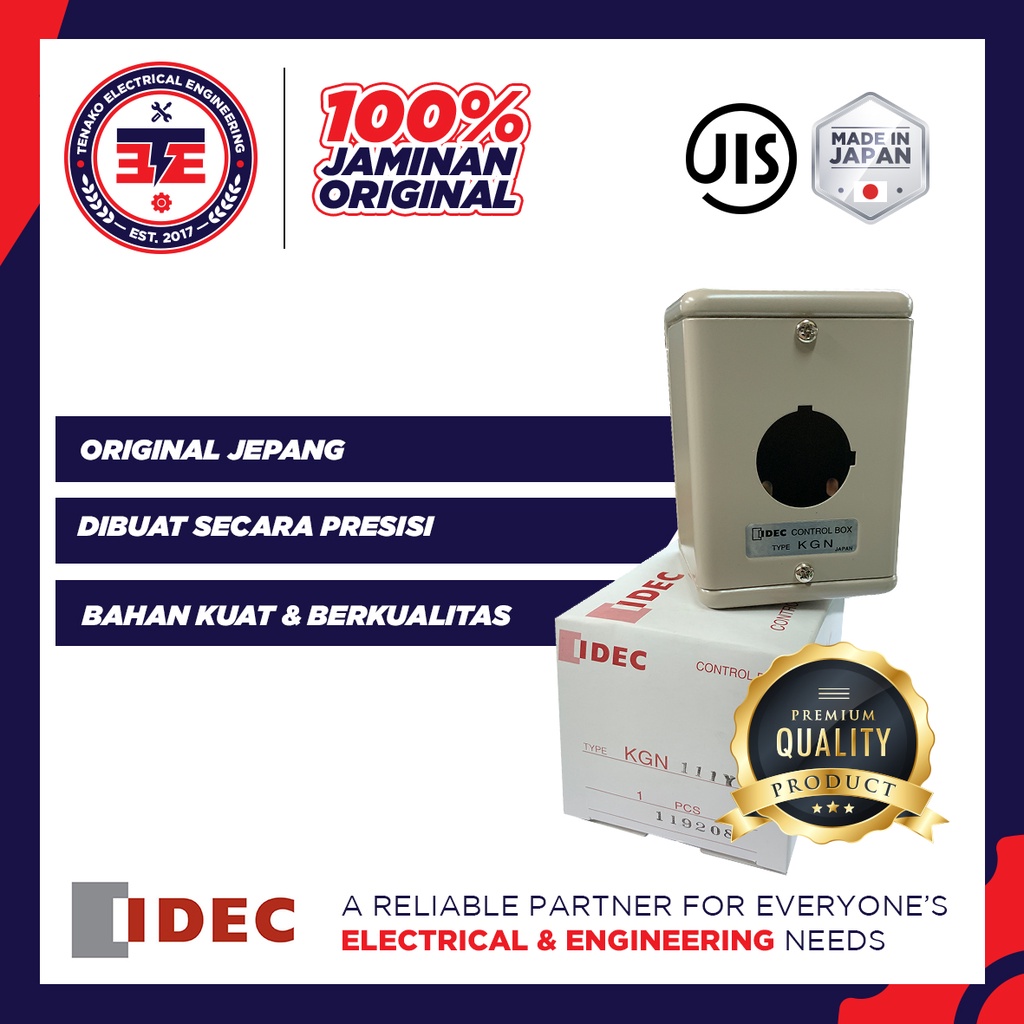 IDEC KGN111Y กล่องควบคุม 1 หลุม 30 มม. IDEC ดั้งเดิม
