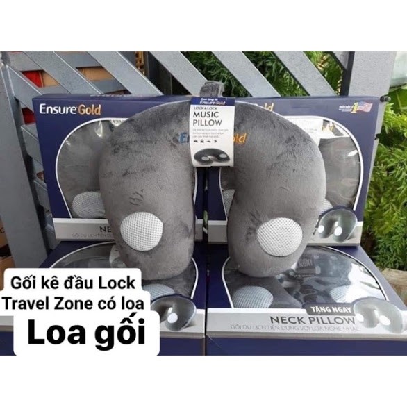 Lock&Lock Travel Zone LTZ987G หมอนโฟมรองคอสําหรับเดินทางพร้อมลําโพงดนตรีแบบ 1