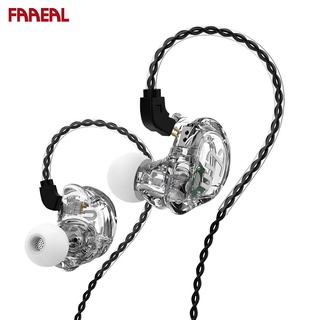 Faaeal TRN V10 หูฟังอินเอียร์ ไฮบริด 2DD+2BA HIFI มอนิเตอร์ DJ พร้อม 2PIN ถอดออกได้ สําหรับเล่นเกม