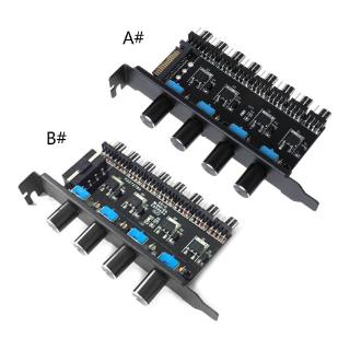 Bang♥ Hub Cooling Fan Speed Controller for CPU Case HDD VGA PWM Fan PCI Bracket 12V Fan Control Power SATA