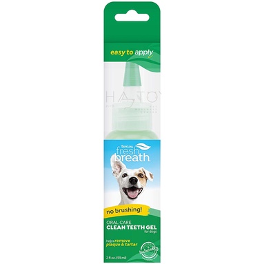 TropiClean Fresh Breath No Brushing Oral Care Gel for Pets - Removes Plaque &amp; Tartar Without Brushing 59 ml