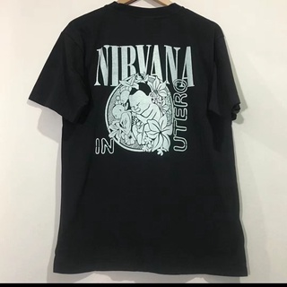 เสื้อยืดคอกลมเสื้อยืดแขนสั้น พิมพ์ลายวงร็อค Nirvana สไตล์วินเทจเรโทร สําหรับผู้ชาย และผู้หญิงS-4XL