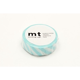 mt masking tape stripe mint blue (MT01D373) / เทปตกแต่งวาชิ ลาย stripe mint blue แบรนด์ mt masking tape ประเทศญี่ปุ่น