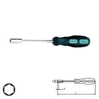 KOKEN 167M-5 ไขควงหัวบ๊อกหกเหลี่ยม 5 mm.| MODERNTOOLS OFFICIAL