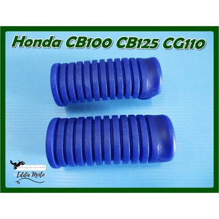 HONDA CB100 CB125 CG110 FRONT FOOT PEG SET "BLUE"  // ยางพักเท้าหน้า ที่พักเท้าหน้า พักเท้าหน้า สีฟ้า สินค้าคุณภาพดี