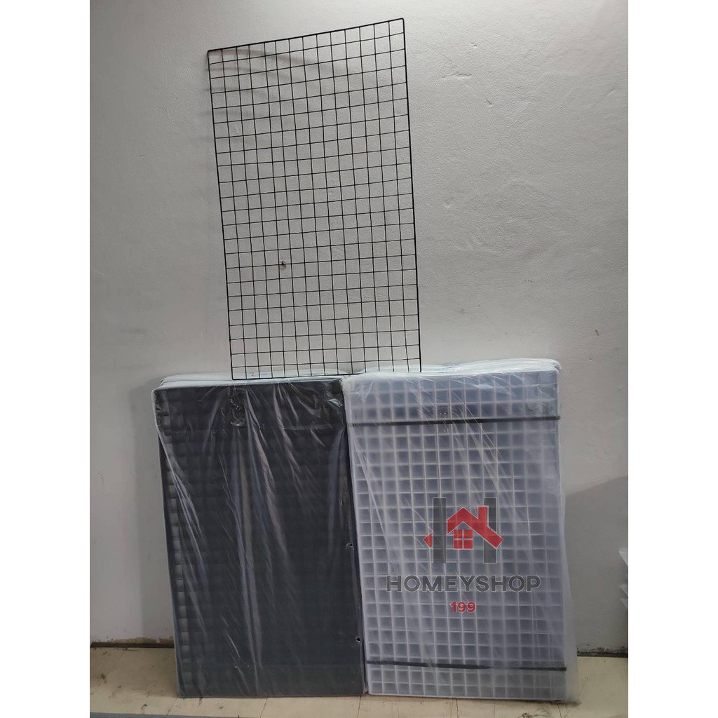แผงขายของ ตะแกรงขายของ ตะแกรงเหล็ก ชุบพลาสติกหนา กันสนิม คงทน ขนาด 60x100 สั่งได้เลย hs99