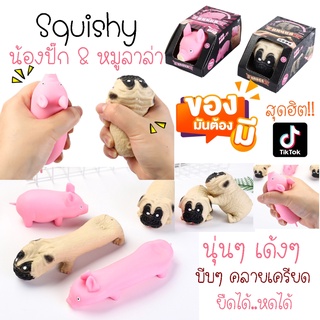 สกุชชี่ Squishy น้องหมาปั๊ก และ เจ้าหมูลาล่า ฮิตสุดๆใน Tiktok นุ่นๆ เด้งๆ บีบคลายเครียด ยืดได้ หดได้