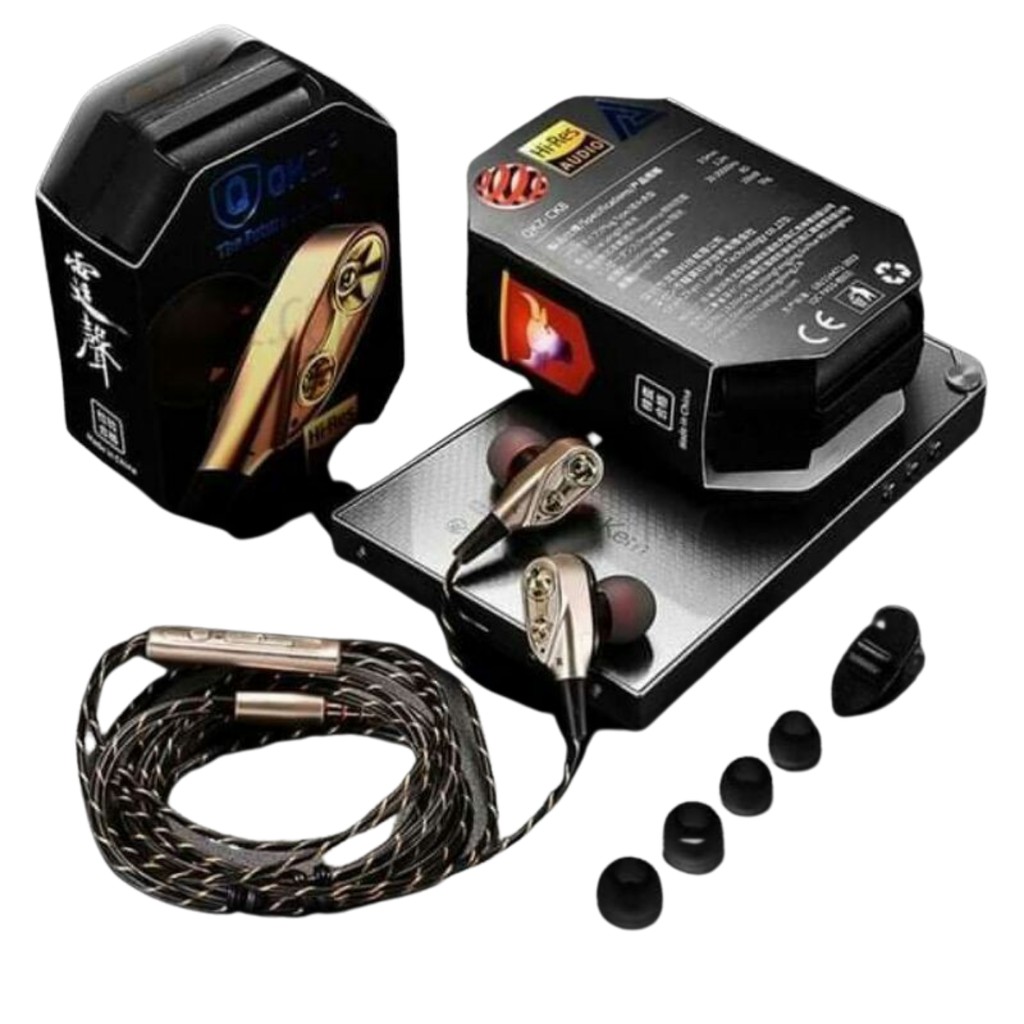 QKZ CK8 หูฟังอินเอียร์ 2 Dynamic Driver มีไมโครโฟน เบสแยกเสียงได้ดี ชัดเจน เบสหนัก อิมแพคแน่น จัดจ้า