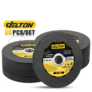 (50 ใบ) DELTON ใบตัดเหล็ก สแตนเลส 4 นิ้ว 1.2 mm ใย 2 ชั้น อย่างดี รุ่น DT-969 (50 ใบ) ใบตัด สำหรับ หินเจียร 4 นิ้ว