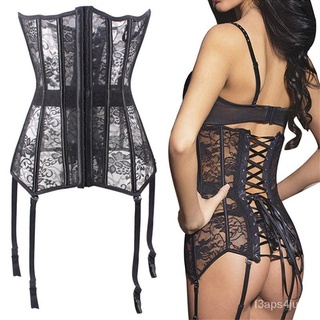 Corset Shapewear Slimming Underwear Women Bodysuit Body Shaper Modeling Strap Waist Trainer Lace Mesh Underbust Corset