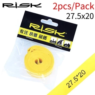 RISK เทปรองขอบล้อจักรยาน แถบใส่ขอบล้อกันยางในรั่ว Liner Tube Protector PVC Rim Tape สำหรับ700C 26 27.5 29นิ้ว แพค 2 ชิ้น
