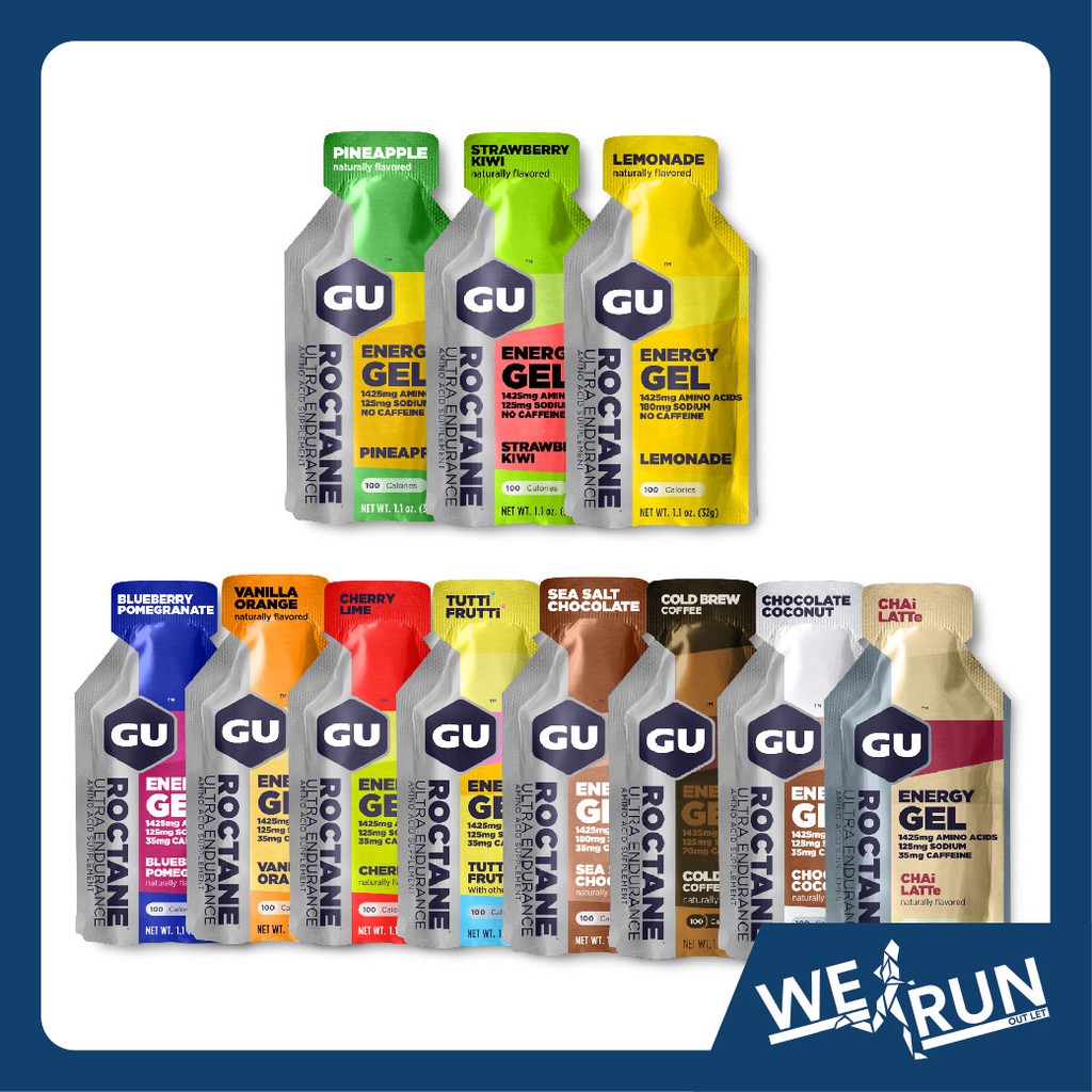 ❗SALE ❗GU Roctane Energy Gel - เจลให้พลังงานสำหรับออกกำลังกาย [BBF 10/2024-04/2025] **เลย Best by แล