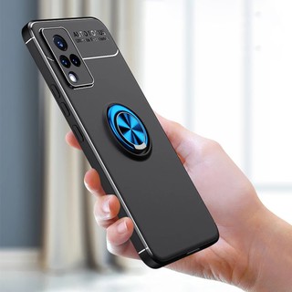 เคสมือถือ พร้อมแหวนแม่เหล็ก หมุนได้ 360 องศา กันกระแทก สําหรับ Vivo V21 V20 Pro V19 Neo V15 V17 Pro