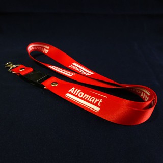 (READY STOK) Tali Id Card Alfamart Merah Printing 2 Sisi Bisa Satuan atau Grosir