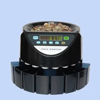 ของแท้ รับประกัน 1 ปี Coin counter เครื่องนับเหรียญ เครื่องคัดแยกเหรียญแบบอัตโนมัติ สีดำ รุ่นใหม่สุด