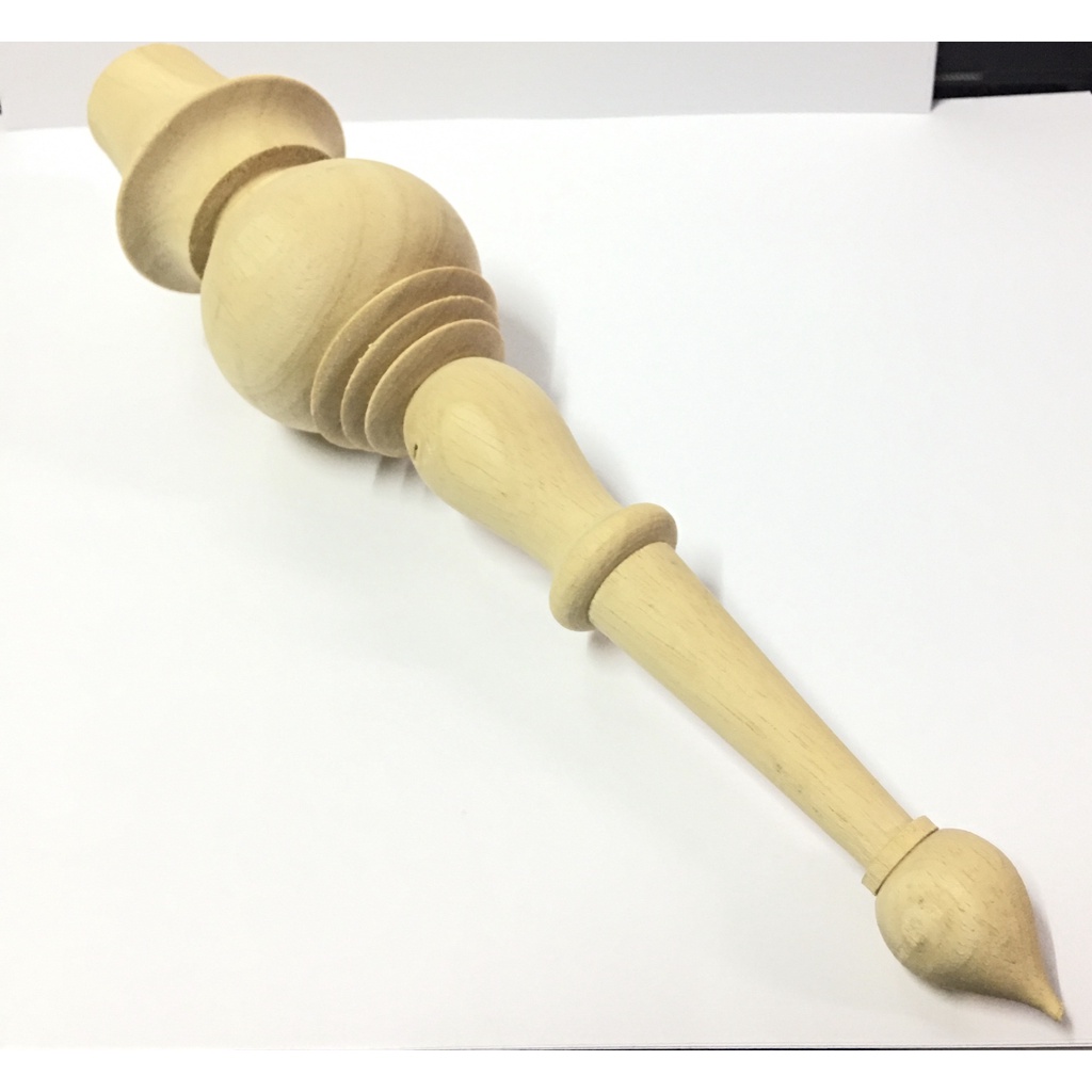 1ชิ้น ยอดไม้กลึง หัวไม้กลึง ยอดไม้สูง 9.0 นิ้ว(23.0cm) กว้าง 2.0นิ้ว(5.0cm) ฐานกว้าง1.0นิ้ว ยอดชฎาฝาชีงานพิธี DIY ตกแต่ง - รูปที่ 2