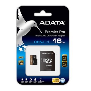 ** สินค้า เคลียสต็อค ** เมมโมรี่การ์ด ADATA Premier Pro 16GB micro SDHC UHS-I U1 Memory Card [AUSDH16GUI1-RA1]