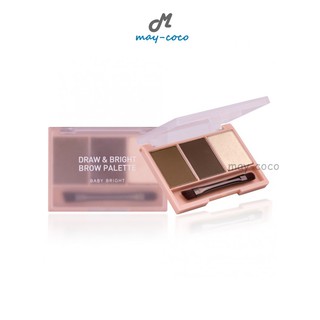 ถูก/แท้/ส่งฟรี เขียนคิ้ว Baby Bright Draw&amp;Bright Brow Palette ฝุ่นคิ้ว ไฮไลท์คิ้ว อุปกรณ์เขียนคิ้ว คิ้วสวย คิ้วปัง