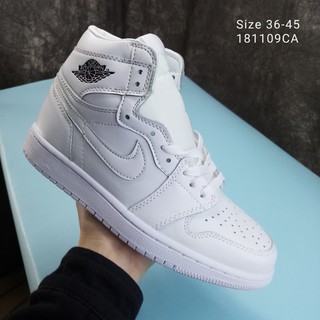 NIKE AIR Jordan1 AJ1 men and women white high-top casual sneakers