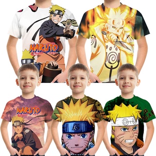 ใหม่ เสื้อยืด พิมพ์ลายการ์ตูนนารูโตะ Uzumaki แฟชั่น สําหรับเด็ก 2022