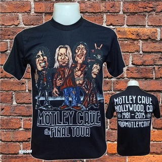 เสื้อวง Motley Crue แขนสั้น ไม่มีตะเข็บข้าง คอฟิต ป้ายUSA เสื้อวง เสื้อผู้ชาย เสื้อทัวร์ วงร็อคคต่างประเทศ