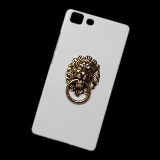 For OPPO R5 3D Bronze Lion Head Ring Stand Holder Hard Back Cover Case