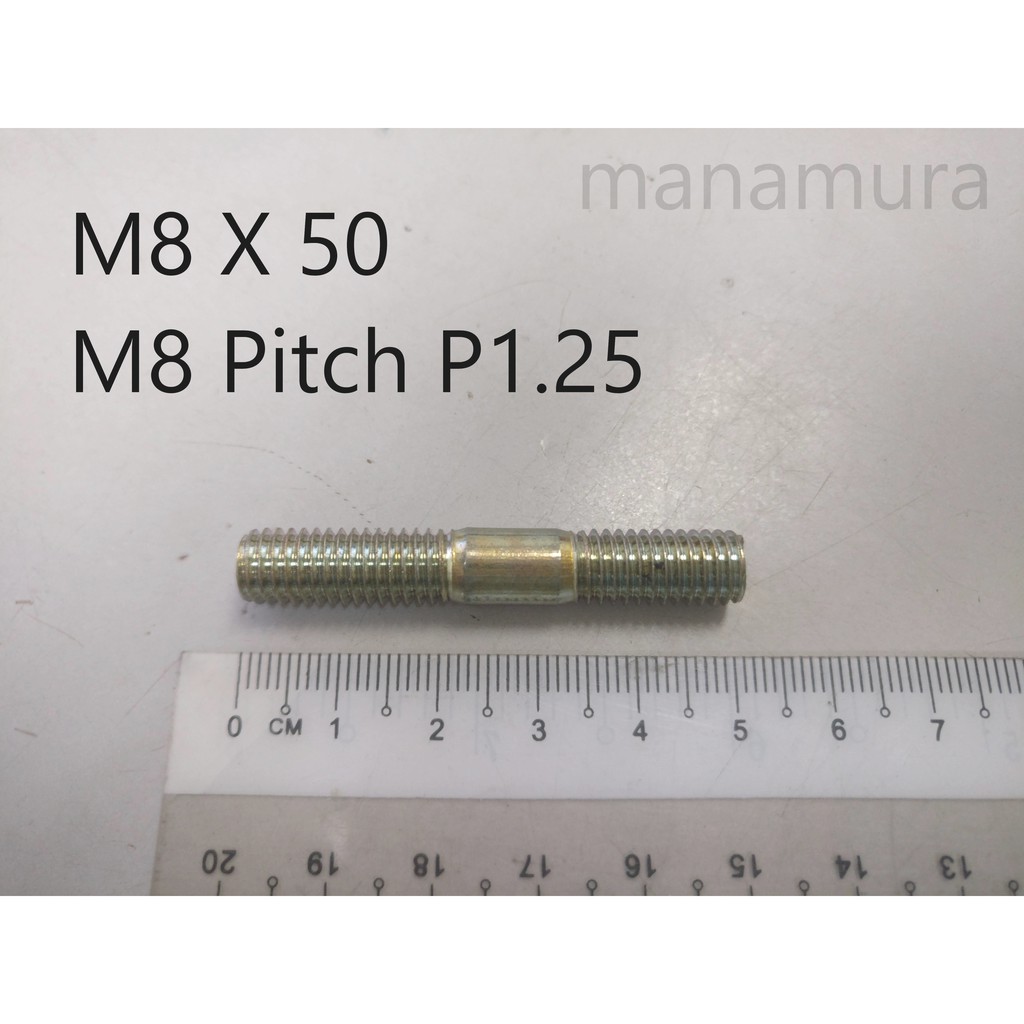 STUD M8 X 50 M8 Pitch P1.25