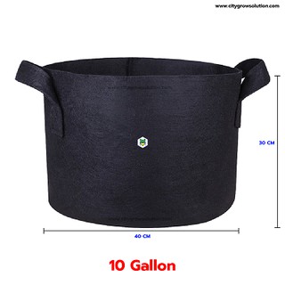 [แพ็ค 5] กระถางผ้าปลูกต้นไม้ ถุงปลูกต้นไม้ - 10 Gallon ( Smart Pot, Grow Bags, Fabric Pot )