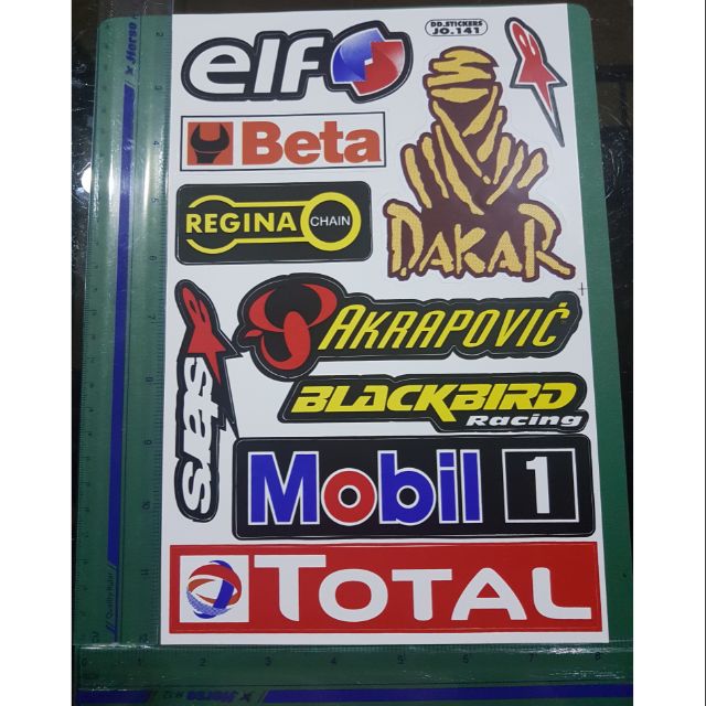 สติกเกอร์ติดรถยนต์แต่งซิ่ง สติกเกอร์ติดรถยนต์ PVC ติดรถยนต์ มอเตอร์ไซต์ racing sticker สติกเกอร์รถแข
