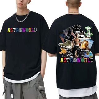 [S-5XL] เสื้อยืด พิมพ์ลายกราฟฟิค Travis Scott Cactus Jack สไตล์ฮิปฮอป โอเวอร์ไซซ์ สําหรับผู้ชาย และผู้หญิง