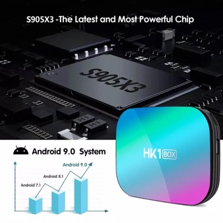 ใหม่สุด2023👍 กล่องHK1ROM4G ROM 64GB  กล่องทีวี Amlogic S905X3 Android 9.0 กล่องสมาร์ททีวี  WIFI Google Player