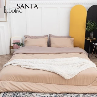SANTA Bedding ชุดผ้าปูที่นอนพร้อมผ้านวม สีน้ำตาลอ่อน น้ำตาลเข้ม