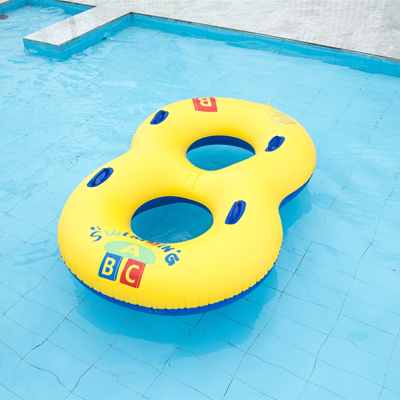 ●❒หนาป้องกันสิ่งแวดล้อมคู่ 2 สี 8 ตัวอักษรแหวนความปลอดภัยแม่ลูกคู่ห่วงชูชีพเด็กผู้ใหญ่แหวนว่ายน้ำแผล