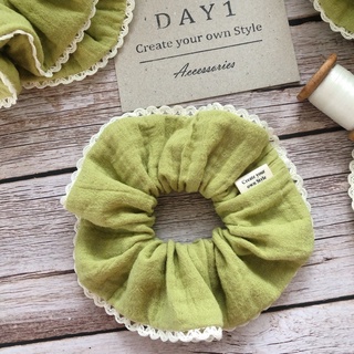 DAY 1 scrunchies โดนัทรัดผม ยางรัดผม handmade