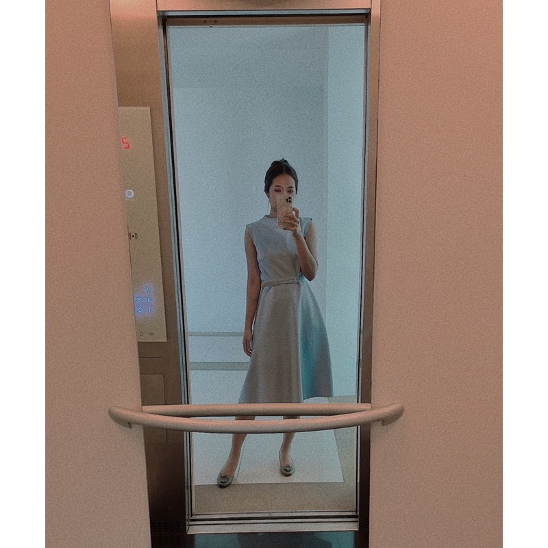 Expressions arctic blue sleeveless dress