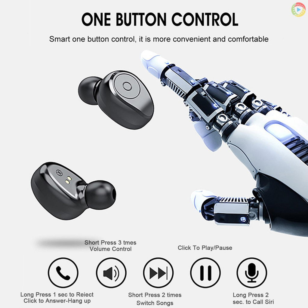 f9 wireless earbuds volume control