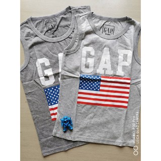 เสื้อกล้าม สกรีนโลโก้ GAP มี 2 สี สีเทาอ่อน สีเทาเข้ม size : 5-8 ปี